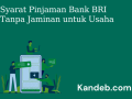 Syarat Pinjaman Bank BRI Tanpa Jaminan untuk Usaha